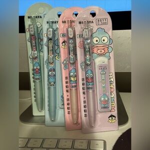 Cute Hangydon Pens - Blue, Pink, Green and Purple set